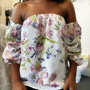 Floral off the shoulder